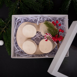 Sauna pillow for sauna, in a gift box, aspen wood 