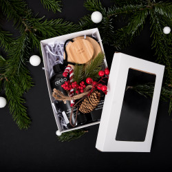 Gift set in a gift box WINTER SPICES. Fragrance essence, body brush and soap. 