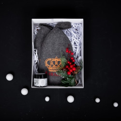 Gift set in gift box DARK KINGS. Sauna caps and menthol crystals 