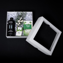 Gift set in a gift box SCENTS OF SAUNA. Tea, essential oil and fragrance essence 