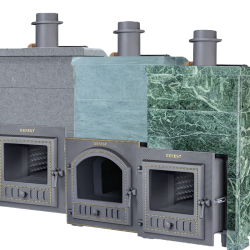 GEFEST woodburning sauna stoves with stone finish