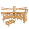 Bed modules for sauna