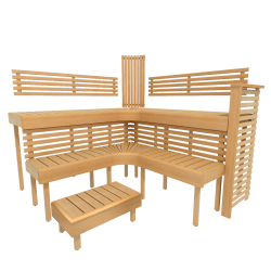 Bed modules for sauna