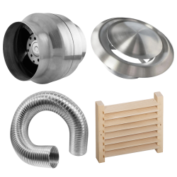 Sauna ventilation parts