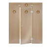 Glass sauna showcases