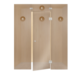 Glass sauna showcases