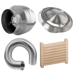 Sauna ventilation parts
