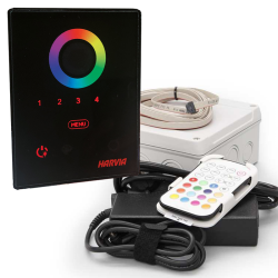 Sauna control panels for lighting