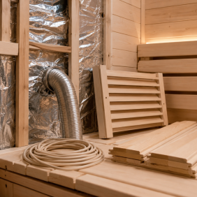 Materials for sauna installation