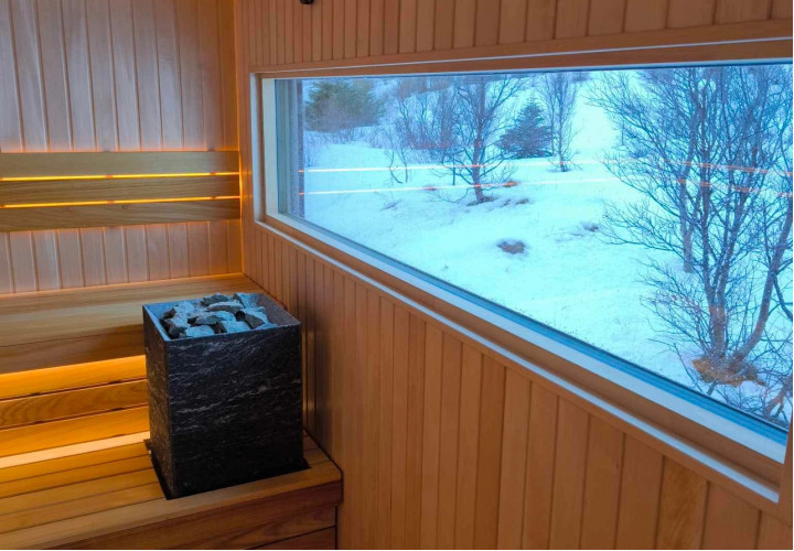 A cozy family sauna in Iceland