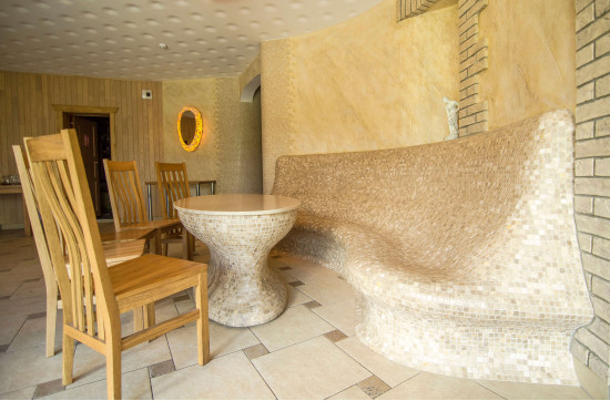 Heated bench and table at sauna restroom - Other projects