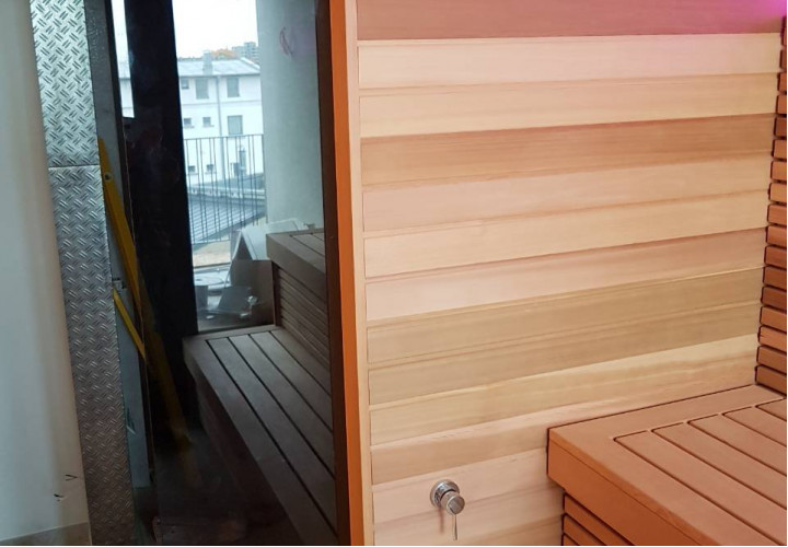 Combi Sauna with Himalayan Salt Wall