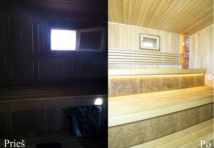Renovation of steam bath in "Agluona"