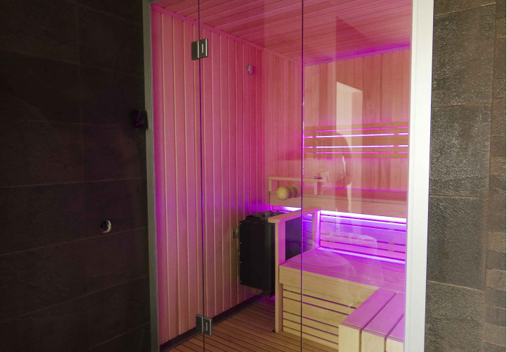 Sauna with Color LED Lighting and Sound System