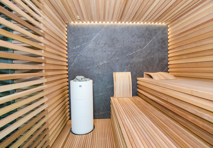 Modern sauna with Steam Function