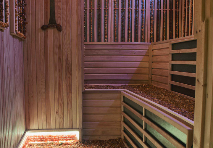 Infrared Sauna with Amber Interior