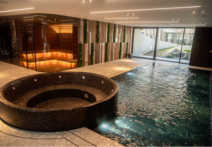 Private infrared sauna and swimming pool project