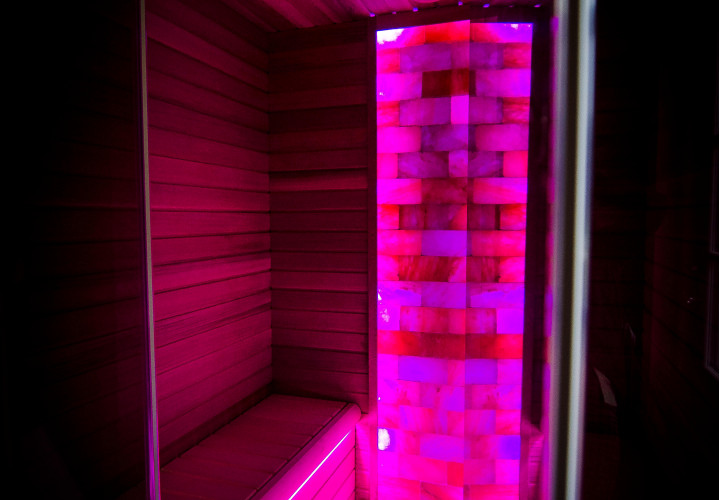 Infrared Sauna with Himalayan Salt Wall