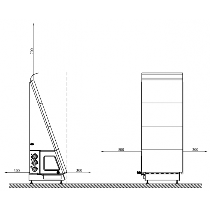 Combined sauna stove - MISA LAAVU 9 kW, right