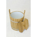 Wooden pail for whisks, oak 20 l - 1