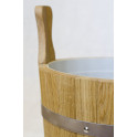 Wooden pail for whisks, oak 20 l - 2