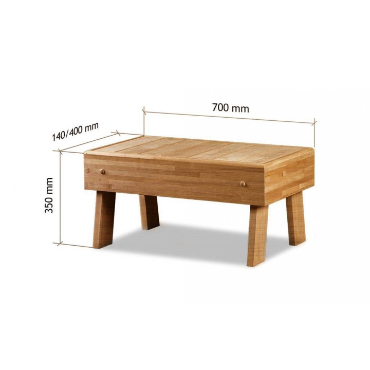 Sauna bench - staircase HS 1, thermo-aspen