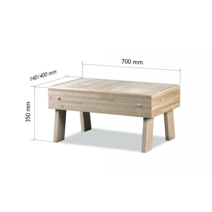 Sauna bench - staircase HS 1, aspen