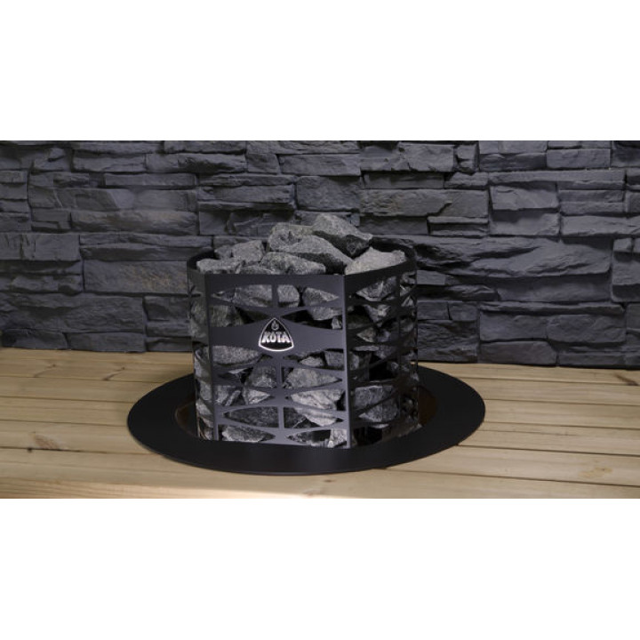 Embedding flange - for NARVI Saana heater, black