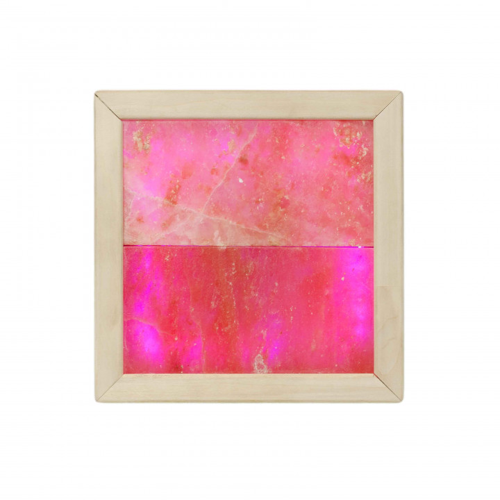 Himalayan salt light LED RGB, cedar wood