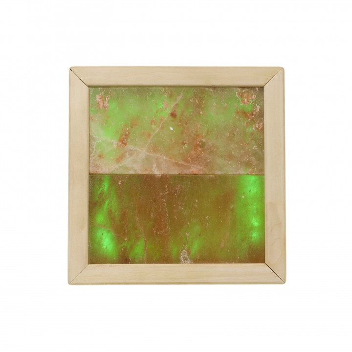 Himalayan salt light LED RGB, cedar wood