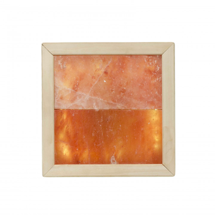 Himalayan salt light LED RGB, cedar wood