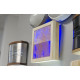 Himalayan salt light LED RGB, cedar wood