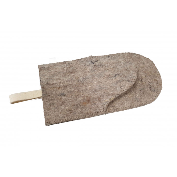 Felt glove for sauna