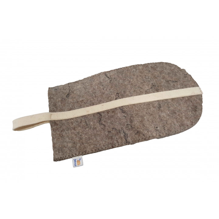 Felt glove for sauna