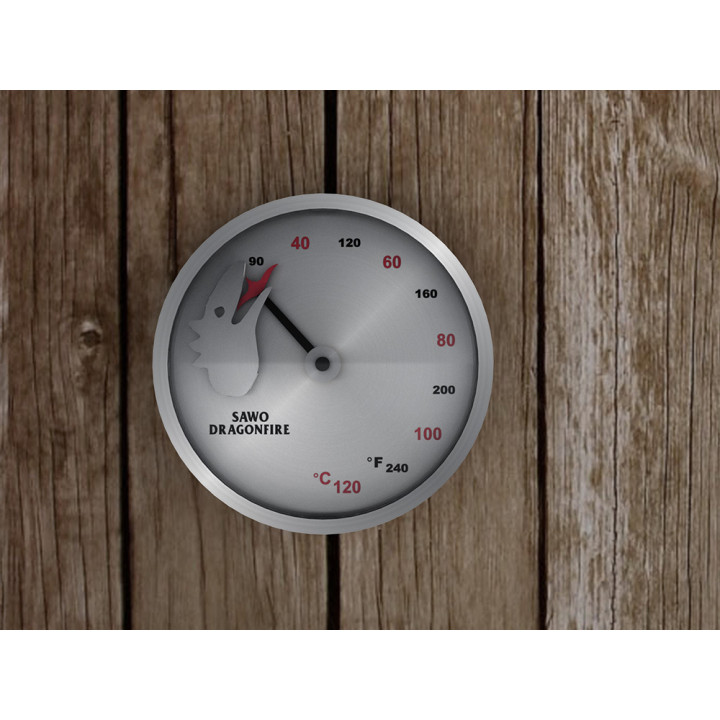 SAWO thermometer - Dragonfire, steel color