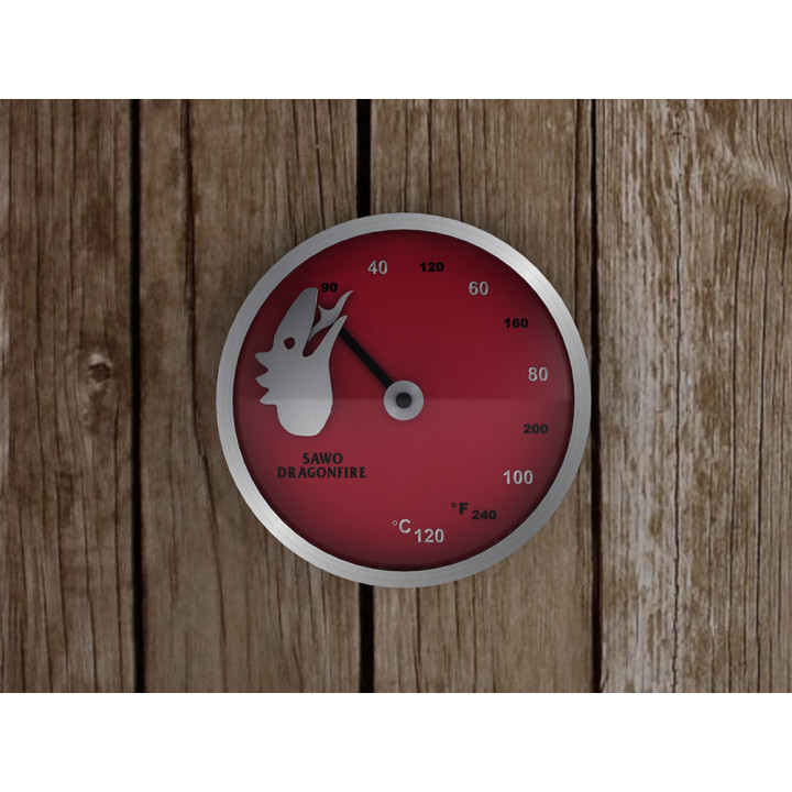 SAWO thermometer - Dragonfire, red