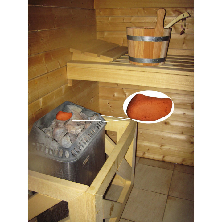Sauna essential oils spreader - Stone, with black clay