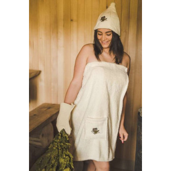 Sauna spron for female - CREAM