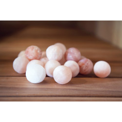 A set of Himalayan salt balls  A set of Himalayan salt balls