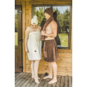 Gift set in a gift box for Her - CREAMY. Apron and hat for sauna - 3
