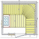 Sauna cabin Leili Exclusive, 150x180cm