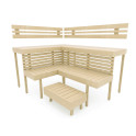 Modular sauna bench OPTIMAL, Aspen - 0 Modular sauna bench OPTIMAL, Aspen - 0