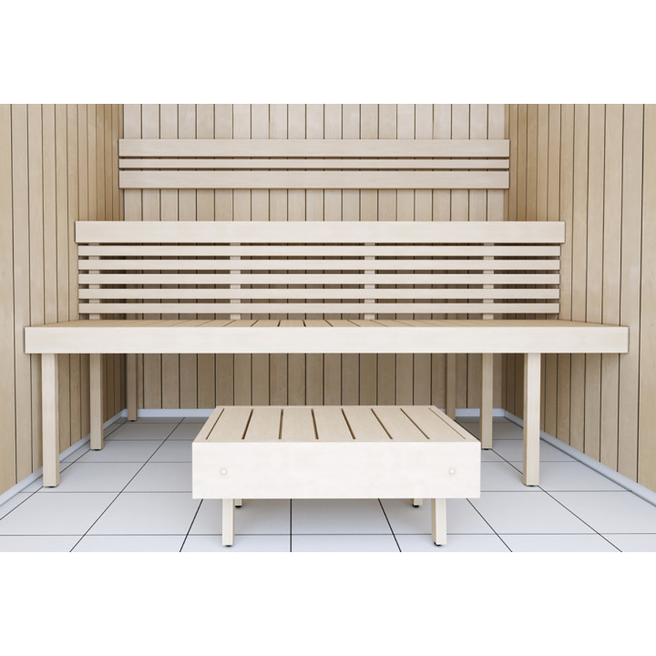 Modular sauna bench STANDART, Aspen