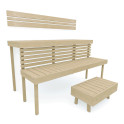 Modular sauna bench STANDART, Aspen - 1