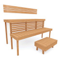 Modular sauna bench STANDART, Alder - 1