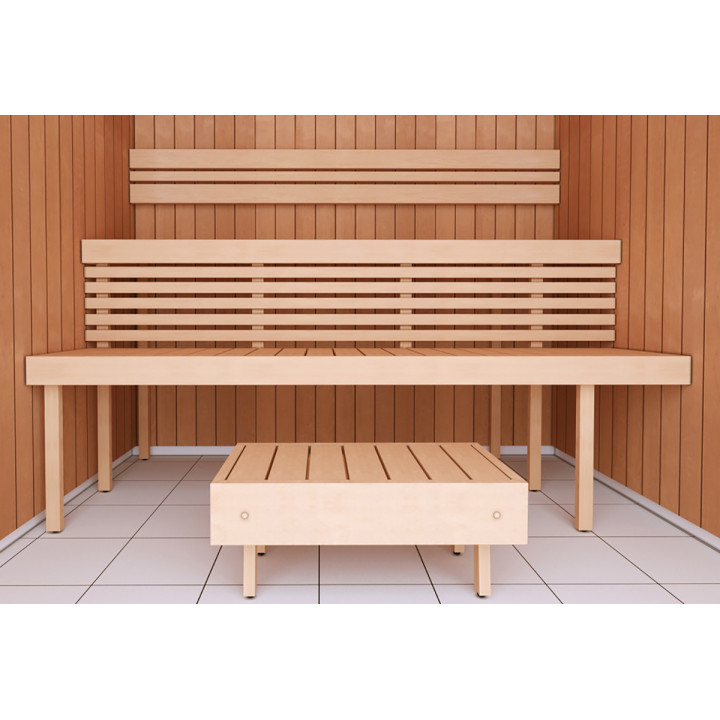 Modular sauna bench STANDART, Alder