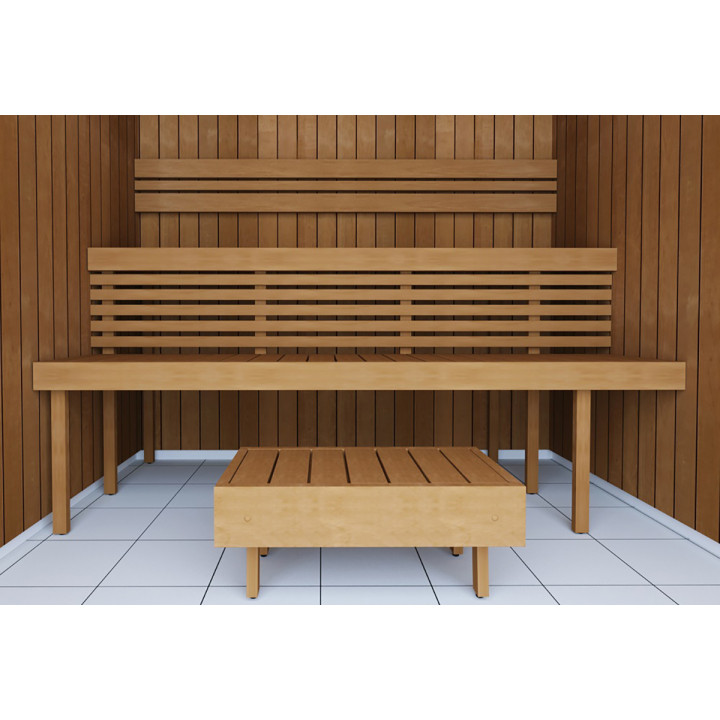 Modular sauna bench STANDART, Thermo-aspen