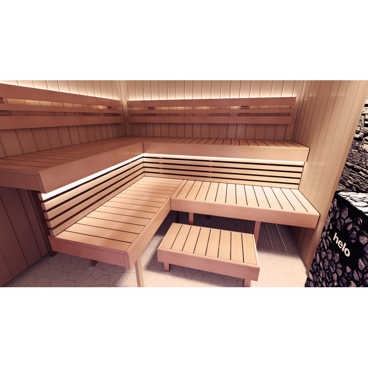 Modular sauna bench OPTIMAL, Alder