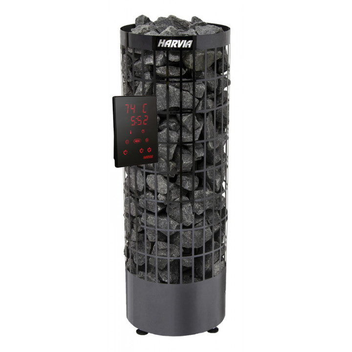 Electric sauna heater - HARVIA Cilindro Black Steel PC70XE 6,8 kW