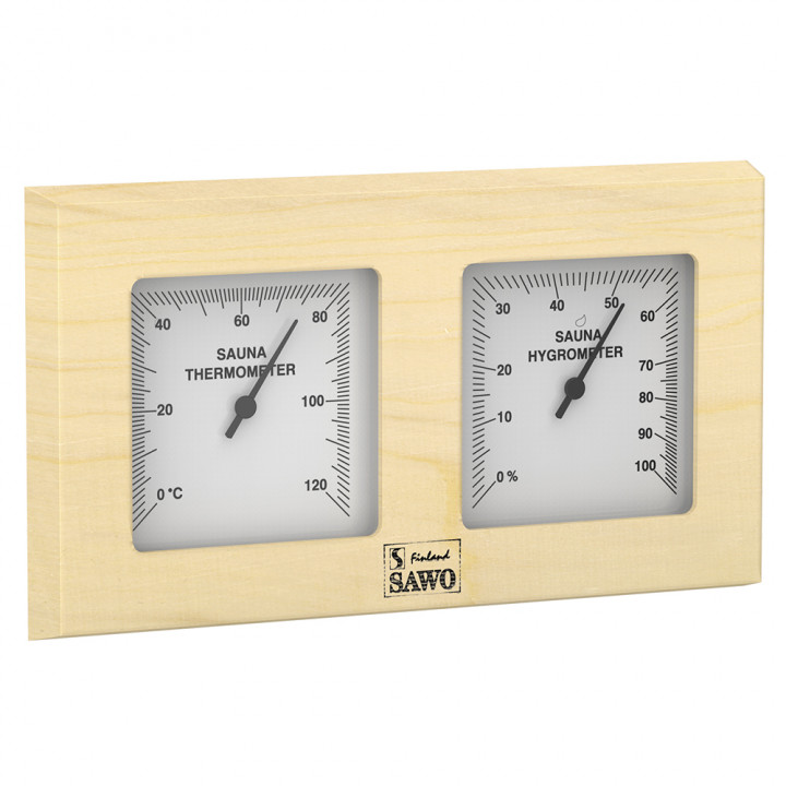 SAWO thermo-hygrometer 224-THP, pine